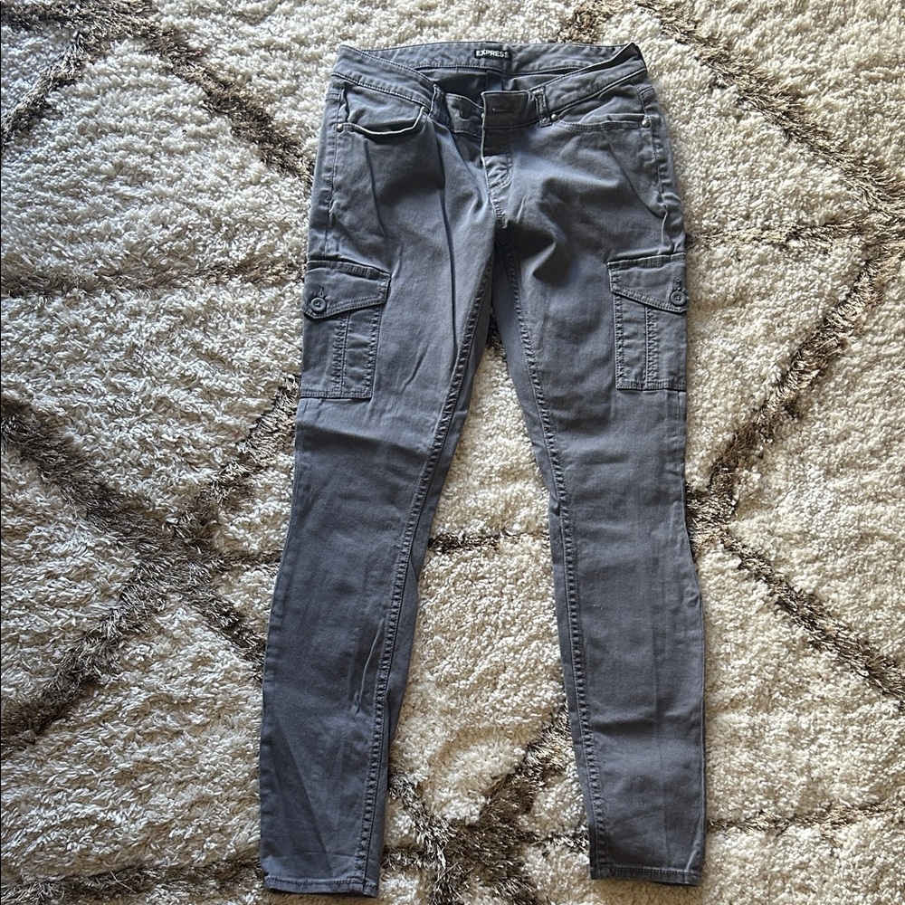 Express Women's Gray Skinny Jeans